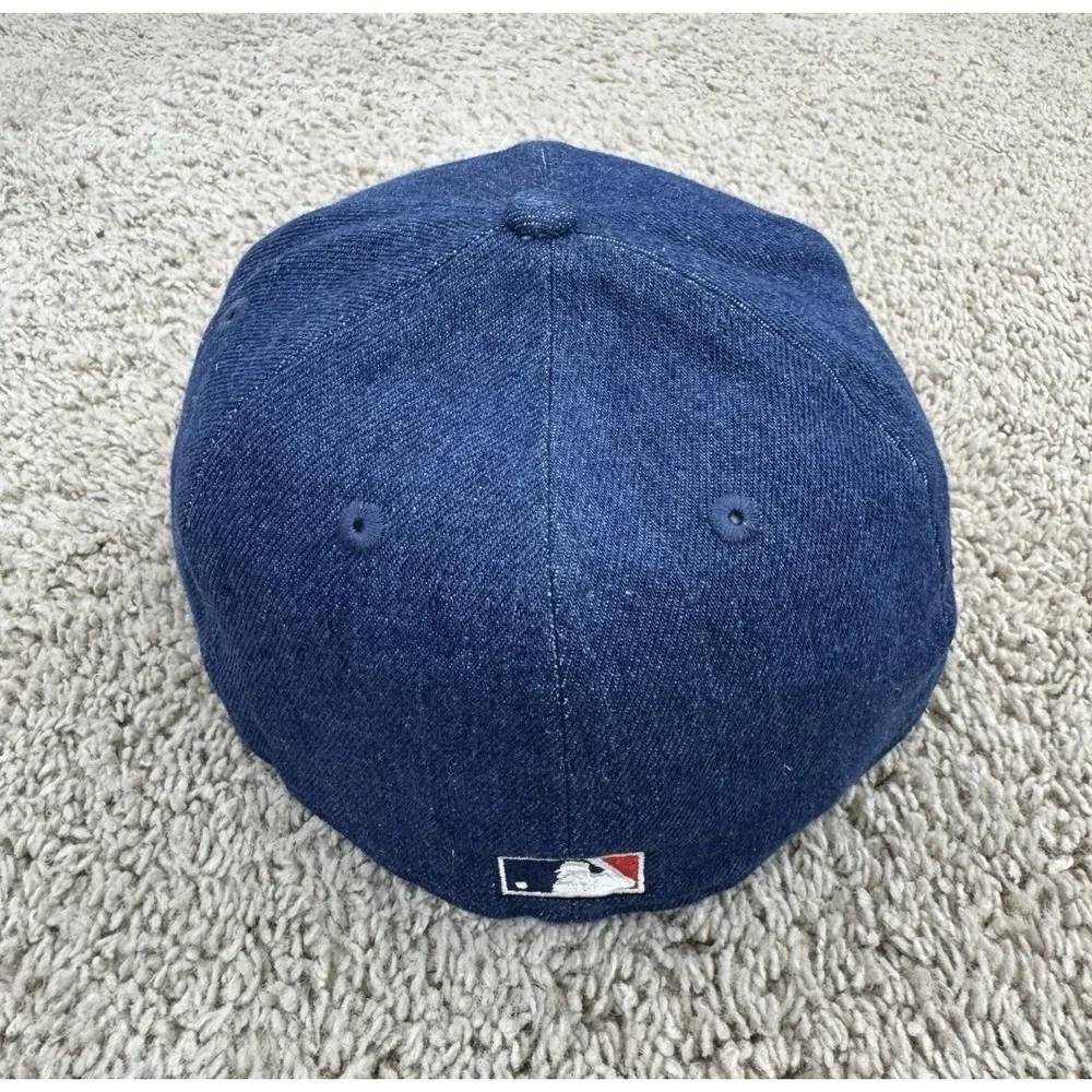 Los Angeles Dodgers Hat Fitted 7 1/8 New Era Denim Script 1980 All-Star Game Cap